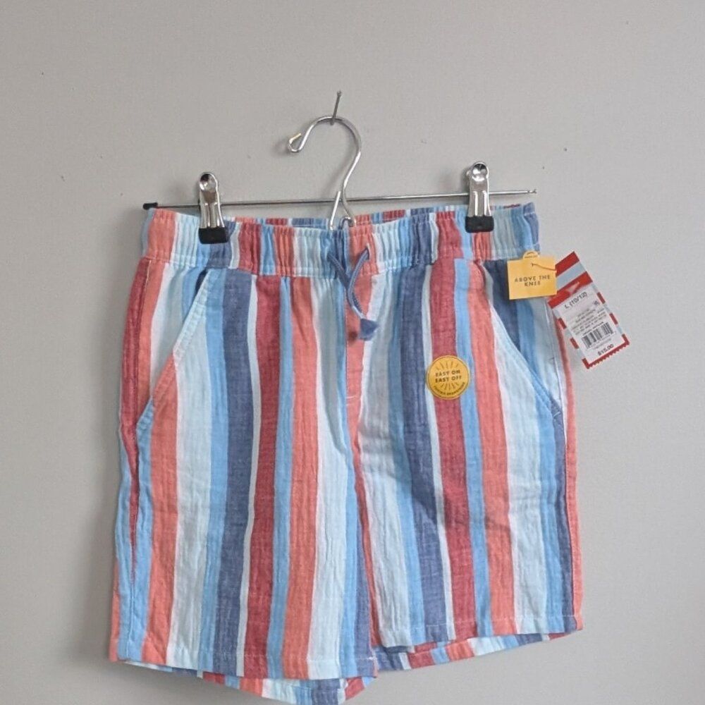 Cat & Jack Easy on Easy Off Flexible Drawstring Shorts Boys Size L (10/12)